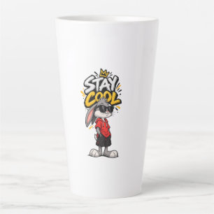 Caneca De Café Latte Moda de Rua Coelho Gráfico Stay Cool – Urba Divert