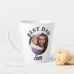 Caneca De Café Latte Modelo de Fotografia Personalizada do Melhor Pai