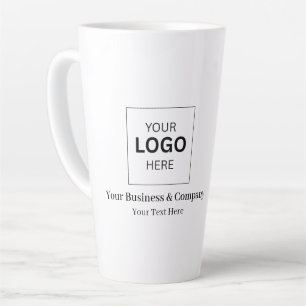 Caneca De Café Latte Modelo de logotipo de negócios personalizado