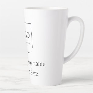 Caneca De Café Latte Modelo de logotipo personalizado elegante