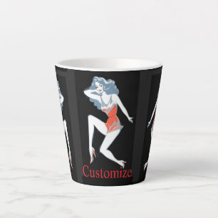 Caneca De Café Latte Modelo Glamouroso Posando Thunder_Cove