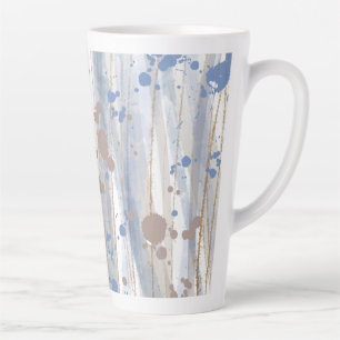 Caneca De Café Latte Modern Abstrato Nature Art Brushstrokes
