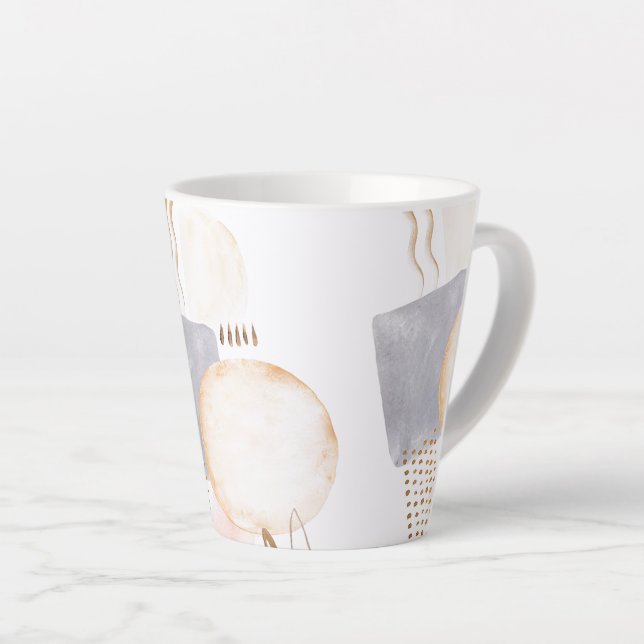 Caneca De Café Latte Modern Art Latte Mug (Ângulo direito)
