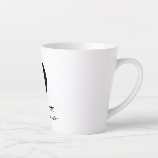 Caneca De Café Latte Modern Custom Logo Business Promo Latte mug (Direita)