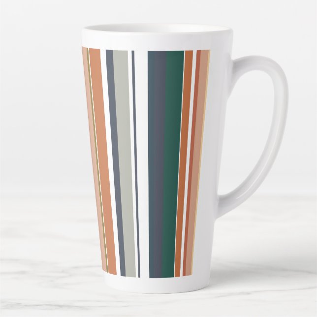 Caneca De Café Latte Modern New Season Stripes (Direita)