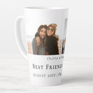 Caneca De Café Latte Modern Personalized Best Friends Forever 2 Photo