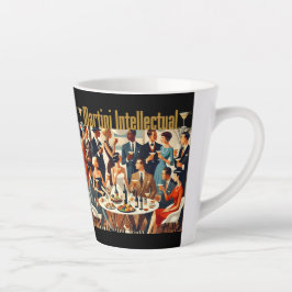 Caneca De Café Latte Moderno de Meados do Século Os Intelectuais do Mar
