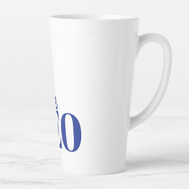 Caneca De Café Latte Moderno Minimal O CEO Azul (Direita)