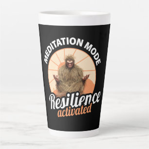Caneca De Café Latte Modo Meditação: Resiliência Ativada do Pé-Grande