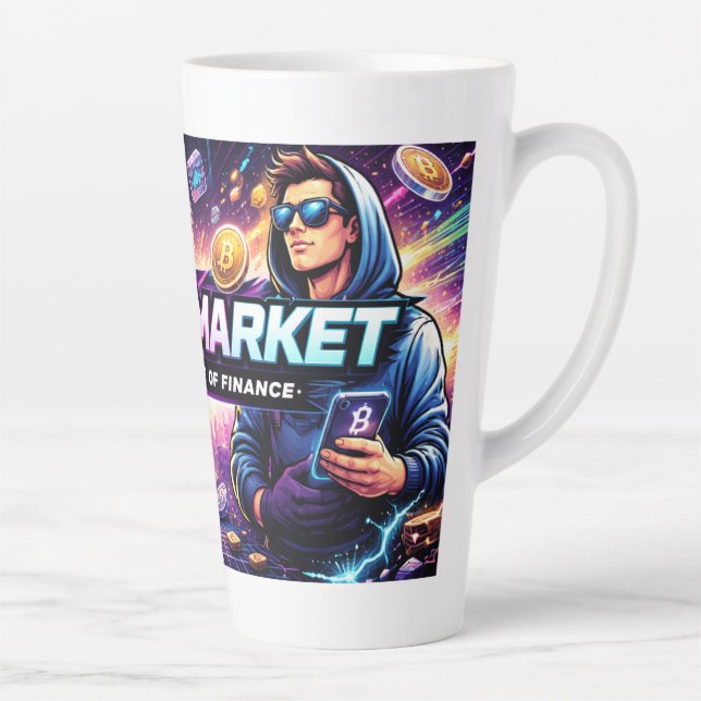 Caneca De Café Latte Moeda Cripto (Direita)