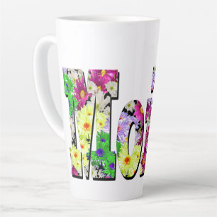 Caneca De Café Latte Moira, Meninas Com Disies,