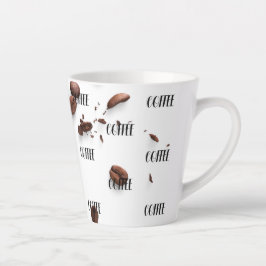 Caneca De Café Latte Molas do padrão do Café