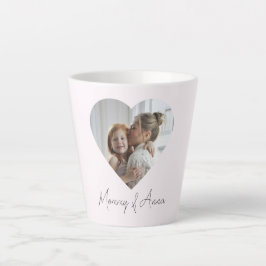 Caneca De Café Latte Mom Custom Name & Photo | Personalized Lattee Mug