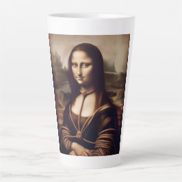 Caneca De Café Latte Mona Lisa Shibari Latte Mug