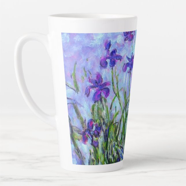 Caneca De Café Latte Monet Lilac Irises (Esquerda)