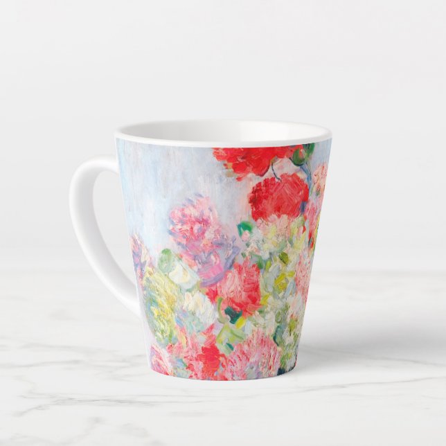 Caneca De Café Latte Monet Peonies (Ângulo esquerdo)