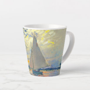 Caneca De Café Latte Monet Sailboat no Le Petit-Gennevilliers