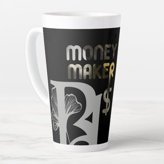 Caneca De Café Latte MONEYMAKER Latch Mug Abstrato Interior Preto (Ângulo esquerdo)