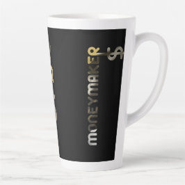 Caneca De Café Latte MONEYMAKER Latch Mug Abstrato Interior Preto
