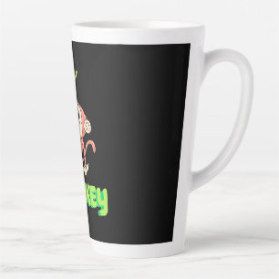 Caneca De Café Latte Monkey Banana