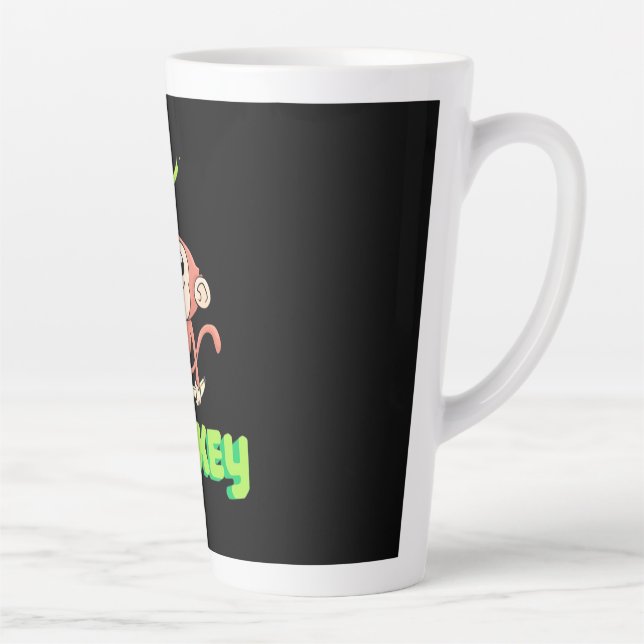 Caneca De Café Latte Monkey Banana (Direita)