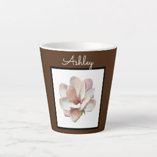 Caneca De Café Latte Monograma de café tardia