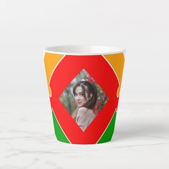 Caneca De Café Latte Monograma de Letra X Puzzle (Frente)