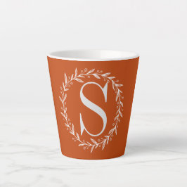 Caneca De Café Latte Monograma Personalizado - Mug de Latte
