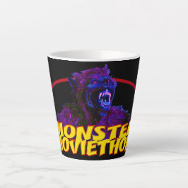 Caneca De Café Latte Monster Moviethon Werewolf Frenzy Latte Mug