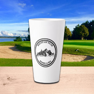 Caneca De Café Latte Montanhas e Pinheiros Corporativo