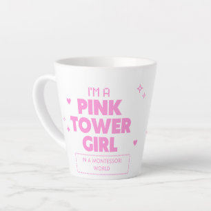 Caneca De Café Latte Montessori Torre Rosa Mug