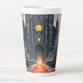 Caneca De Café Latte Moonlit Aisle of Eternal Vows –Gothic Wedding Gate