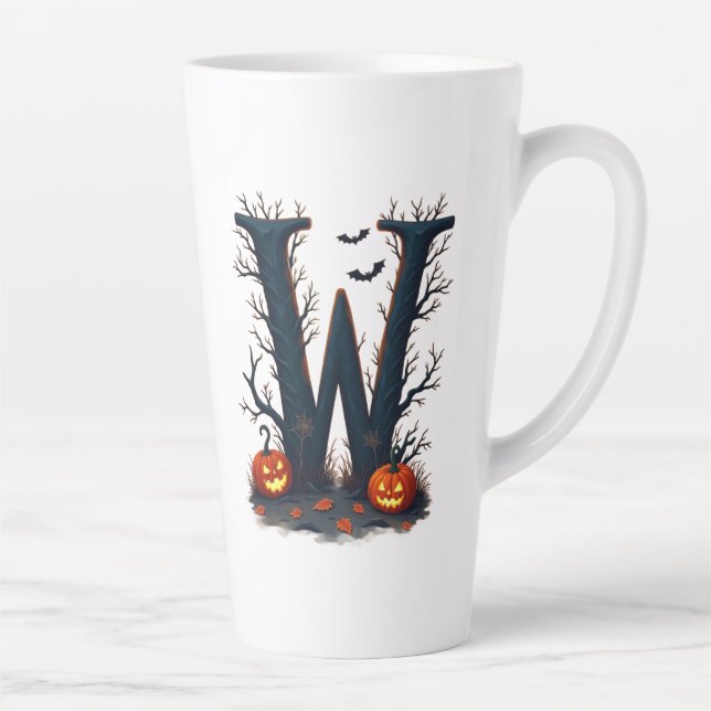 Caneca De Café Latte Moonlit Monogram  W (Direita)