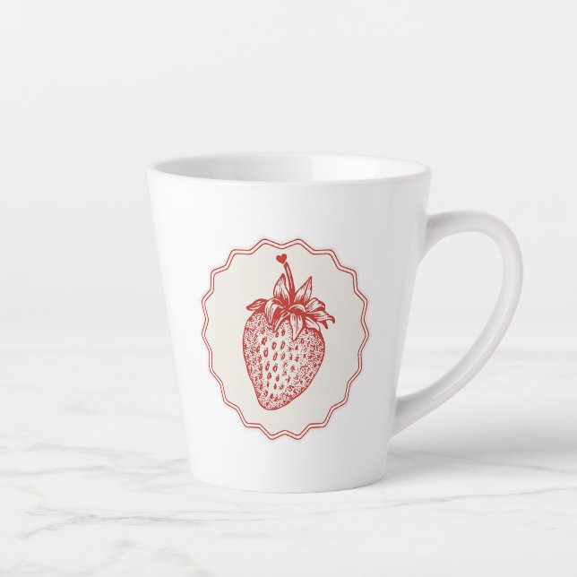 Caneca De Café Latte Morango (Direita)