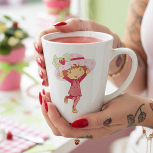 Caneca De Café Latte Morango