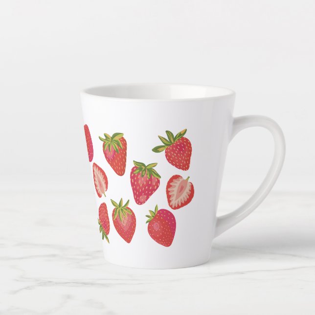 Caneca De Café Latte Morango Frutado (Direita)