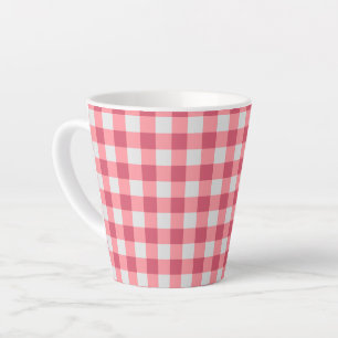 Caneca De Café Latte Morango Gingham Mug - Sipes Doces, Cute Vibes