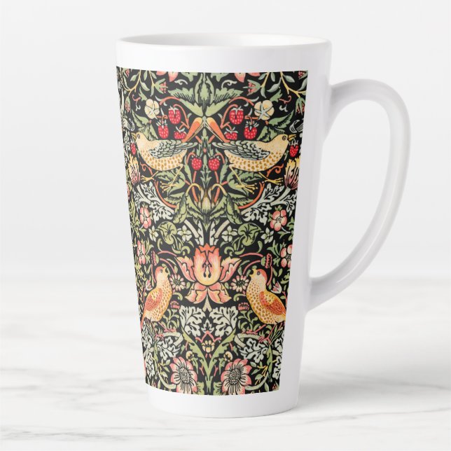 Caneca De Café Latte Morango Lixo Negro William Morris (Direita)