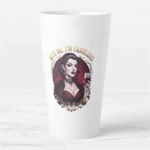 Caneca De Café Latte Morde-me Sou um Copo de Vinho Gótico de Vampiro Fa