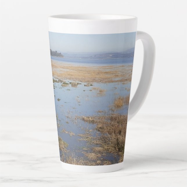 Caneca De Café Latte Morecambe Bay High Tide Lata (Ângulo direito)