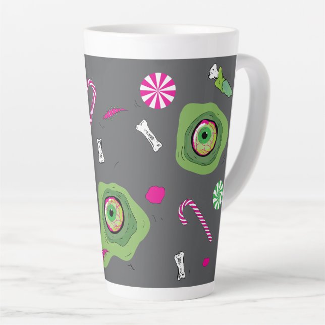 Caneca De Café Latte Morte E Docinho Engraçados! (Ângulo direito)