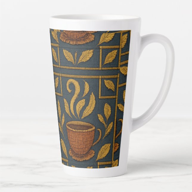 Caneca De Café Latte Mosaico criado (Direita)