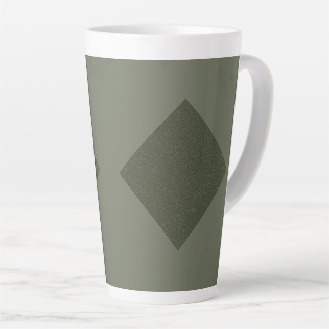 Caneca De Café Latte Moss Green Diamond Latte Mug (Ângulo direito)