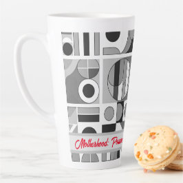 Caneca De Café Latte Motherhood: Powered by Love, Alimentado por Café.