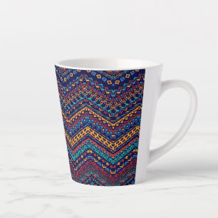 Caneca De Café Latte Motifs Étnicos