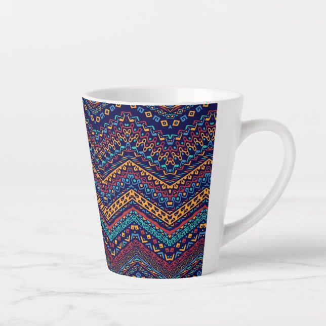 Caneca De Café Latte Motifs Étnicos (Direita)