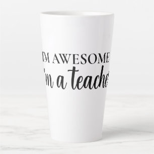Caneca De Café Latte Motivacional Divertido Professor Incrível Apreciaç