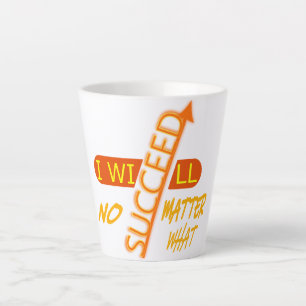 Caneca De Café Latte Motivacional Vou Ter Sucesso Não Importe O Que Aco