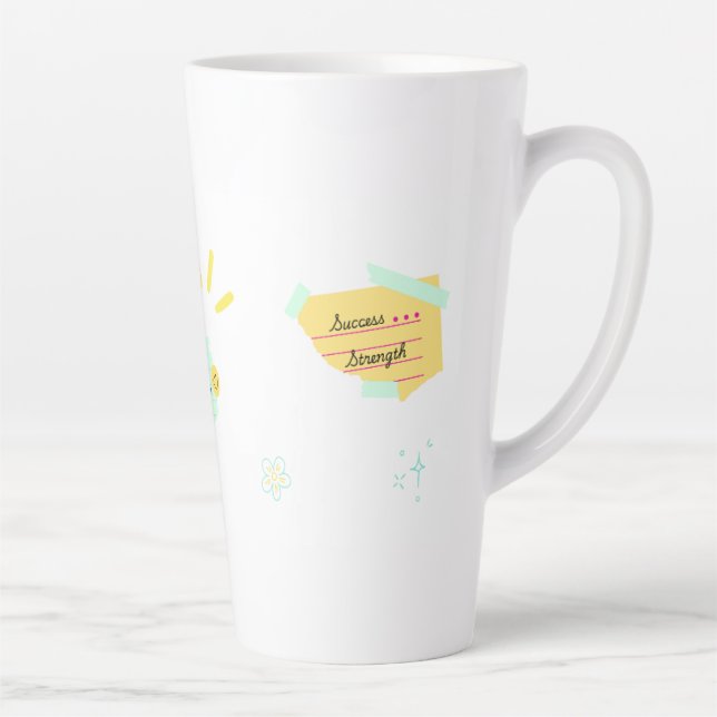 Caneca De Café Latte Motivation and positive vibes (Direita)