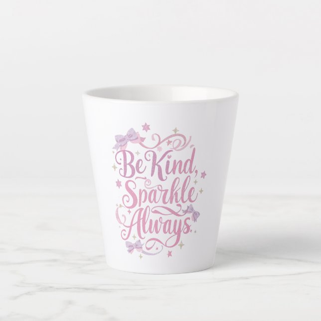 Caneca De Café Latte Motivational Kindness and Saying (Frente)
